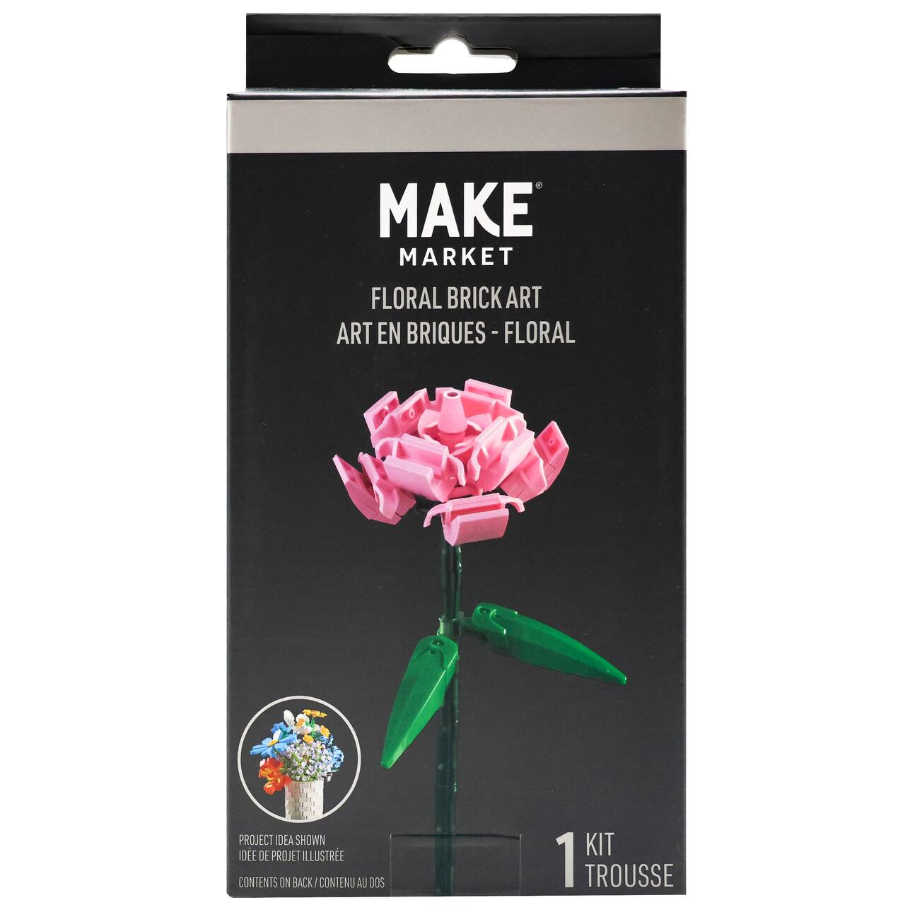 Pink Rose Floral Brick Art Kit by Make Market®